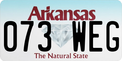 AR license plate 073WEG