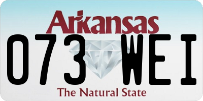 AR license plate 073WEI