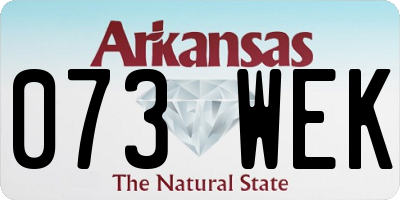 AR license plate 073WEK