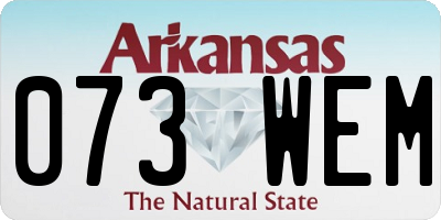 AR license plate 073WEM