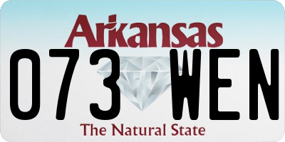 AR license plate 073WEN