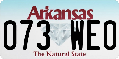 AR license plate 073WEO