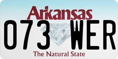AR license plate 073WER