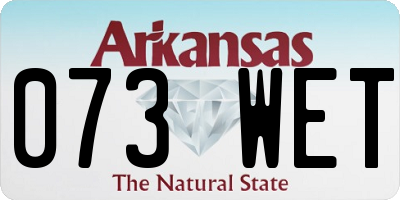 AR license plate 073WET