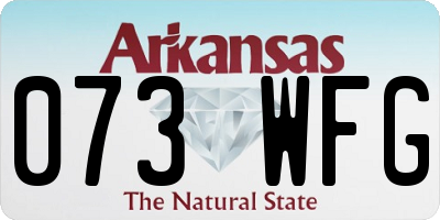 AR license plate 073WFG