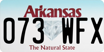AR license plate 073WFX