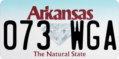AR license plate 073WGA