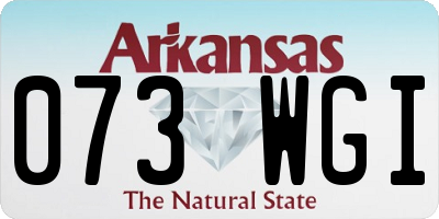AR license plate 073WGI