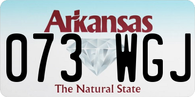 AR license plate 073WGJ