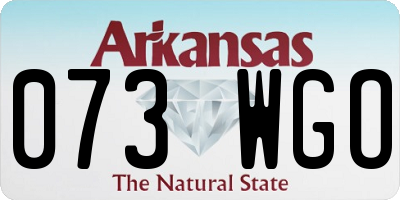 AR license plate 073WGO