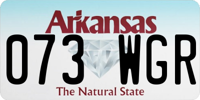 AR license plate 073WGR