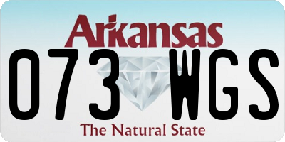 AR license plate 073WGS