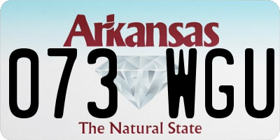 AR license plate 073WGU