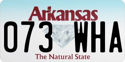 AR license plate 073WHA