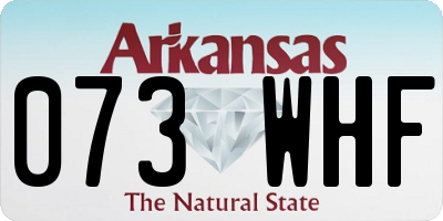 AR license plate 073WHF