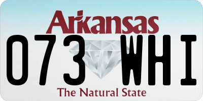 AR license plate 073WHI