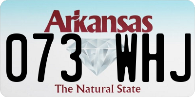 AR license plate 073WHJ
