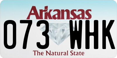AR license plate 073WHK