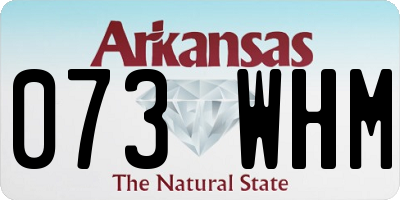 AR license plate 073WHM