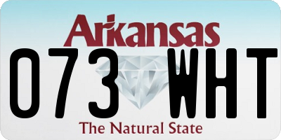 AR license plate 073WHT