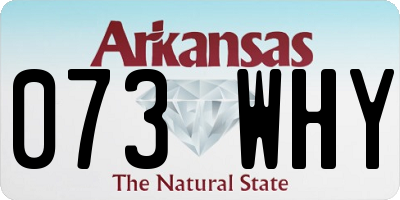 AR license plate 073WHY