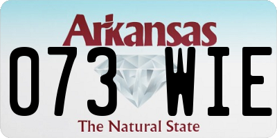 AR license plate 073WIE
