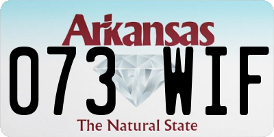 AR license plate 073WIF