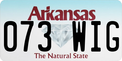 AR license plate 073WIG