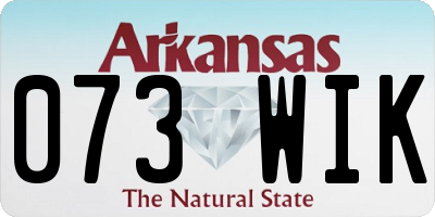AR license plate 073WIK