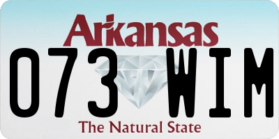 AR license plate 073WIM