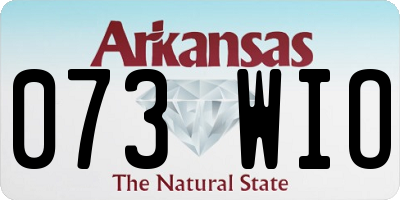 AR license plate 073WIO