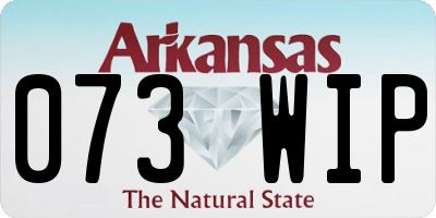 AR license plate 073WIP