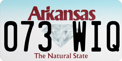 AR license plate 073WIQ