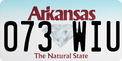 AR license plate 073WIU