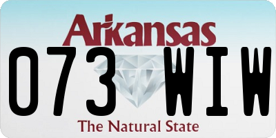 AR license plate 073WIW
