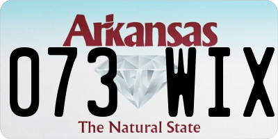 AR license plate 073WIX