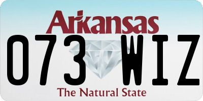 AR license plate 073WIZ