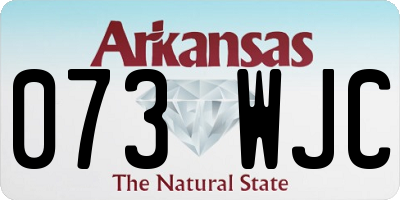 AR license plate 073WJC