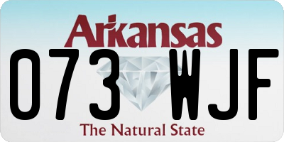 AR license plate 073WJF