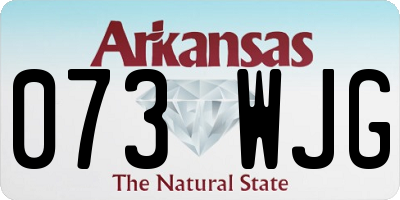 AR license plate 073WJG