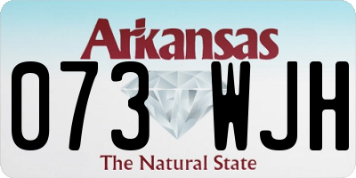 AR license plate 073WJH