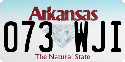 AR license plate 073WJI