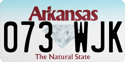 AR license plate 073WJK