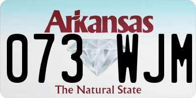 AR license plate 073WJM