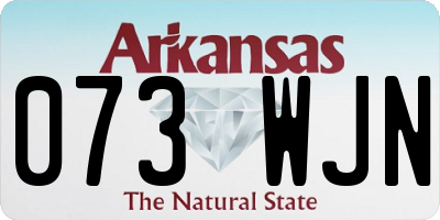 AR license plate 073WJN