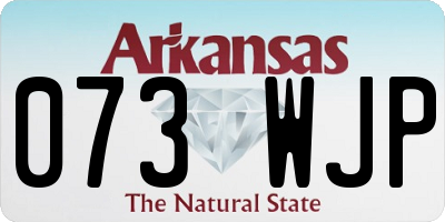 AR license plate 073WJP
