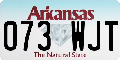 AR license plate 073WJT