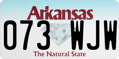 AR license plate 073WJW