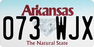 AR license plate 073WJX