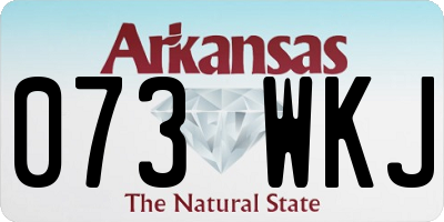 AR license plate 073WKJ